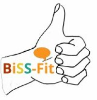 Biss-fit Logo Biss-farben Weiß Groß